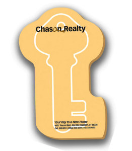 Promotional Sticky Notes: 4 inch x 6 inch Key Shaped Sticky Notes